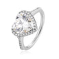 925 Sterling silver Halo Set 4 Carat Heart Cut CZ Ring for Engagements or Special Events Promise Ring