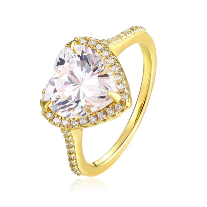 925 Sterling silver Halo Set 4 Carat Heart Cut CZ Ring for Engagements or Special Events Promise Ring