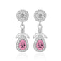 S925 Sterling Silver Teardrop CZ Drop Earrings – Elegant Sparkling Dangle Earrings for Women