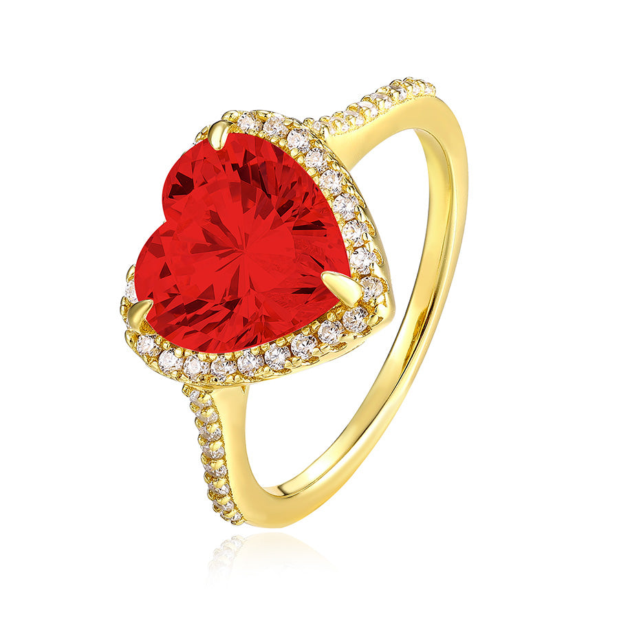 925 Sterling silver Halo Set 4 Carat Heart Cut CZ Ring for Engagements or Special Events Promise Ring