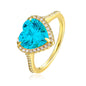 925 Sterling silver Halo Set 4 Carat Heart Cut CZ Ring for Engagements or Special Events Promise Ring