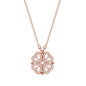 925 Sterling Silver 2-in-1 Four-Leaf Clover & Heart Necklace with Cubic Zirconia