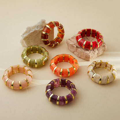 Acrylic Elastic Rope Bangle