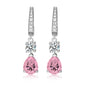 925 Sterling Silver 2 Carat Teardrop shape CZ Earrings For Ladies' High-end Jewelry