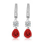 925 Sterling Silver 2 Carat Teardrop shape CZ Earrings For Ladies' High-end Jewelry