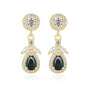 S925 Sterling Silver Teardrop CZ Drop Earrings – Elegant Sparkling Dangle Earrings for Women