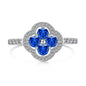 925 Sterling Silver Clover Flower Cubic Zirconia Ring for Women | Elegant Statement Jewelry