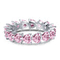 925 Sterling Silver Heart Cut Eternity Ring – Sparkling Cubic Zirconia Band for Women