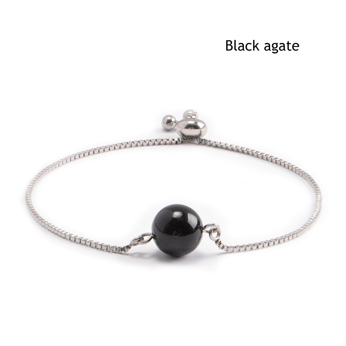 Women's Fine Jewelry Stainless Steel 18K Gold-Plated Natural Stone Adjustable Bracelet