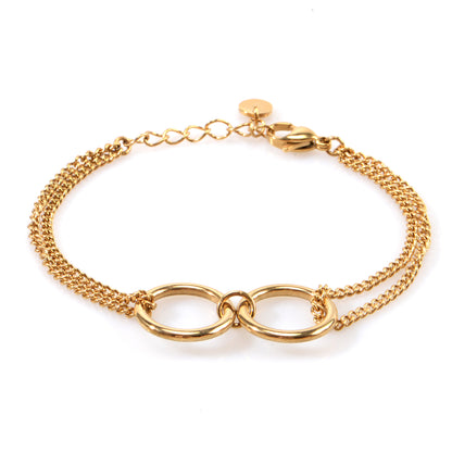 Linked circle bracelet
