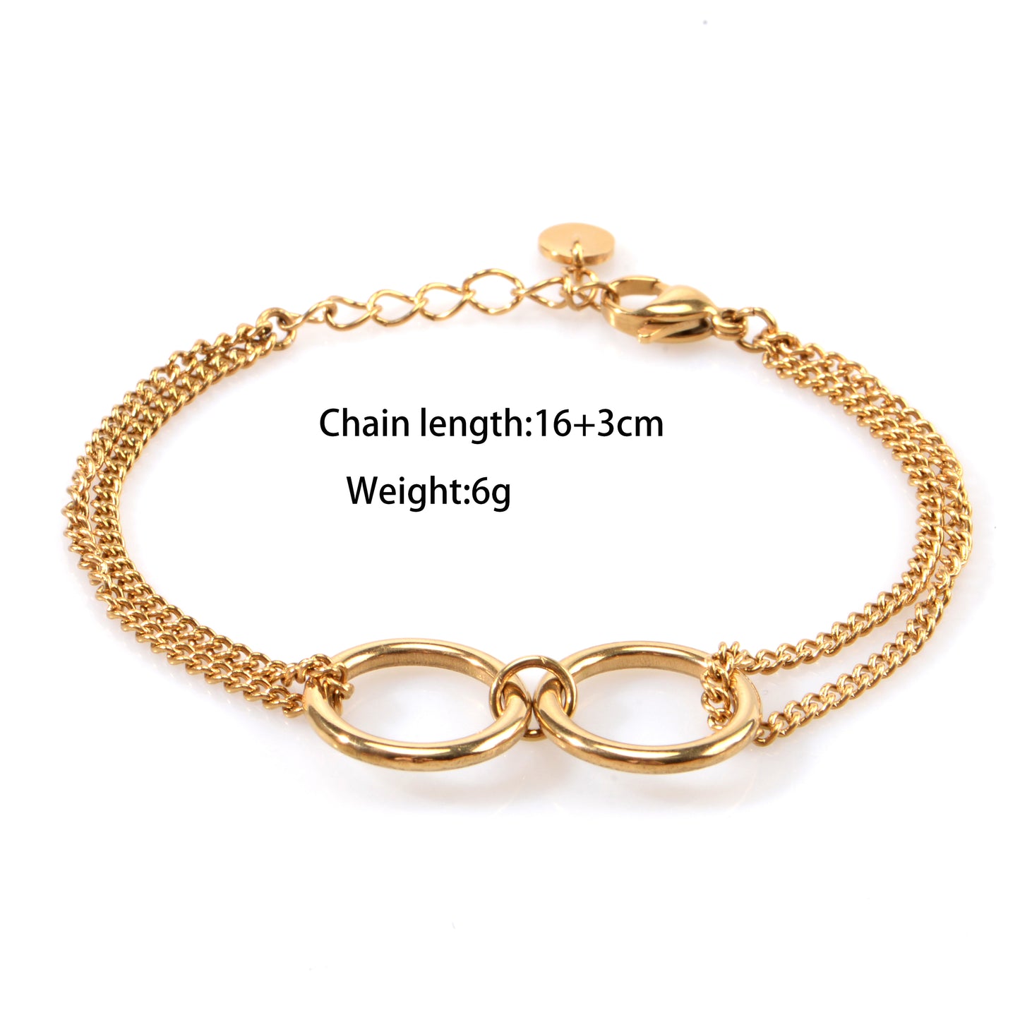 Linked circle bracelet