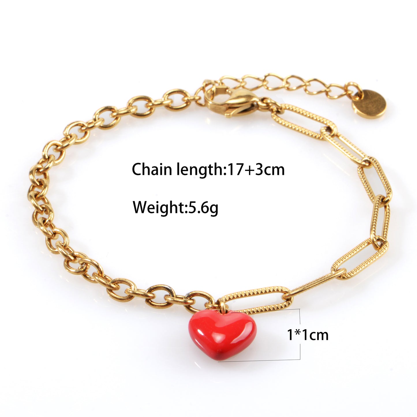 Red heart bracelet