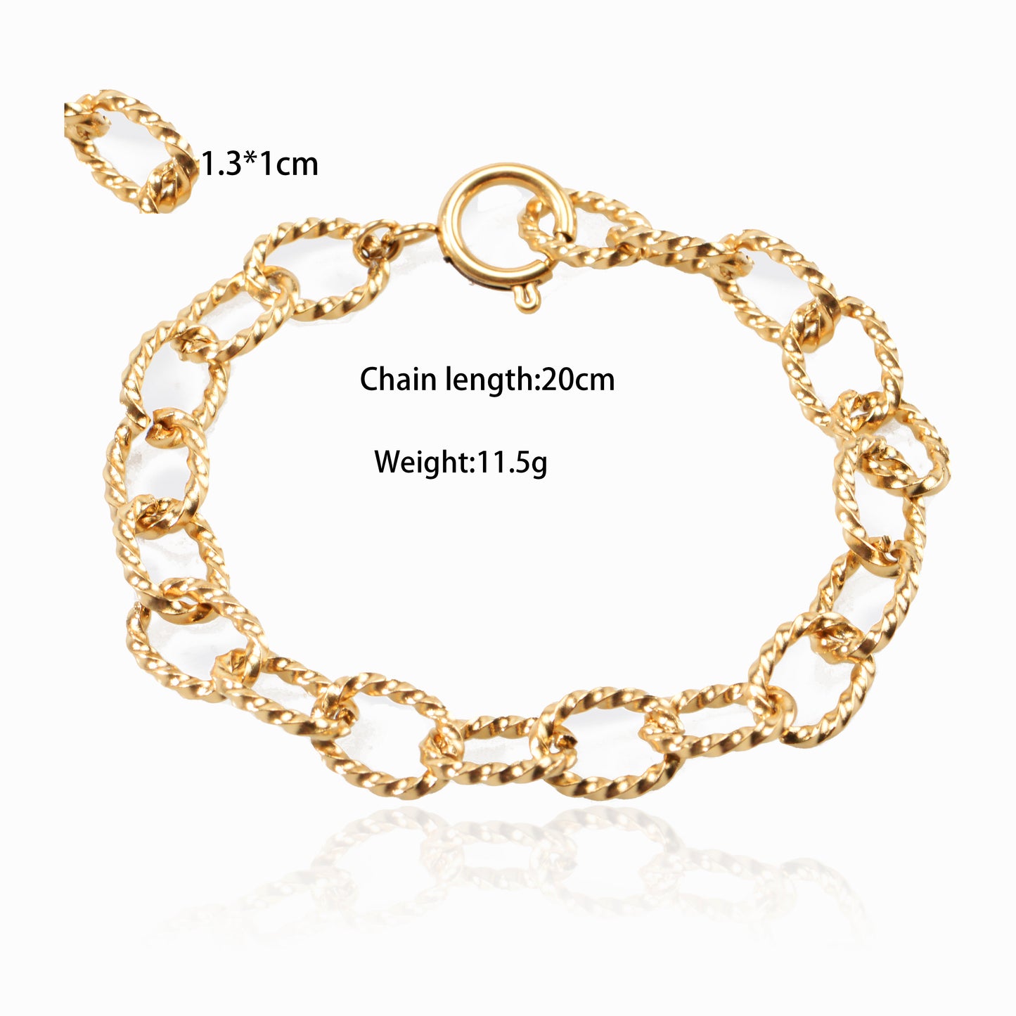 18ct gold plated chain bracelet
