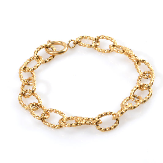 Stainless Steel 18K Gold-Plated Chain Bracelet