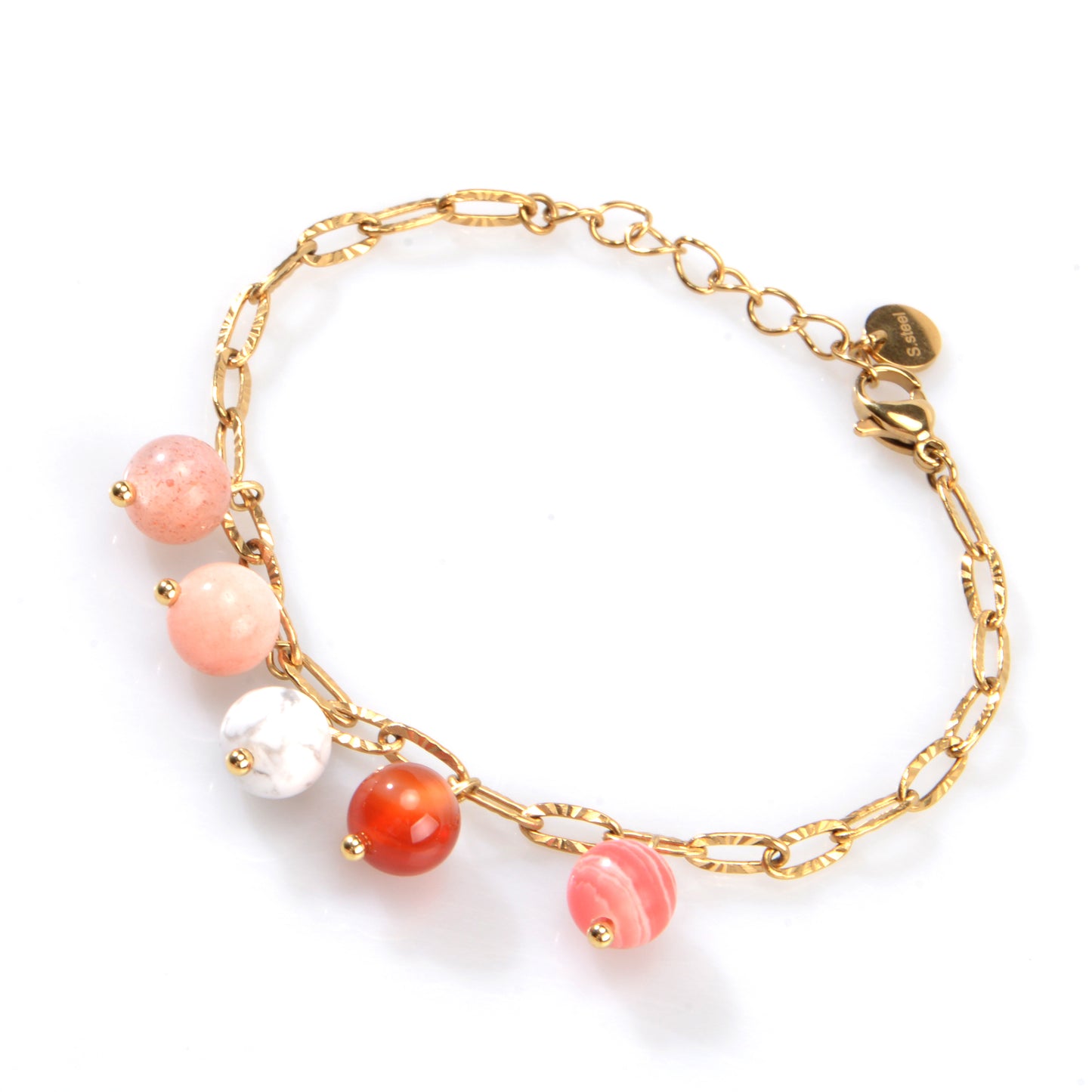 Nature stone extension stack bracelets