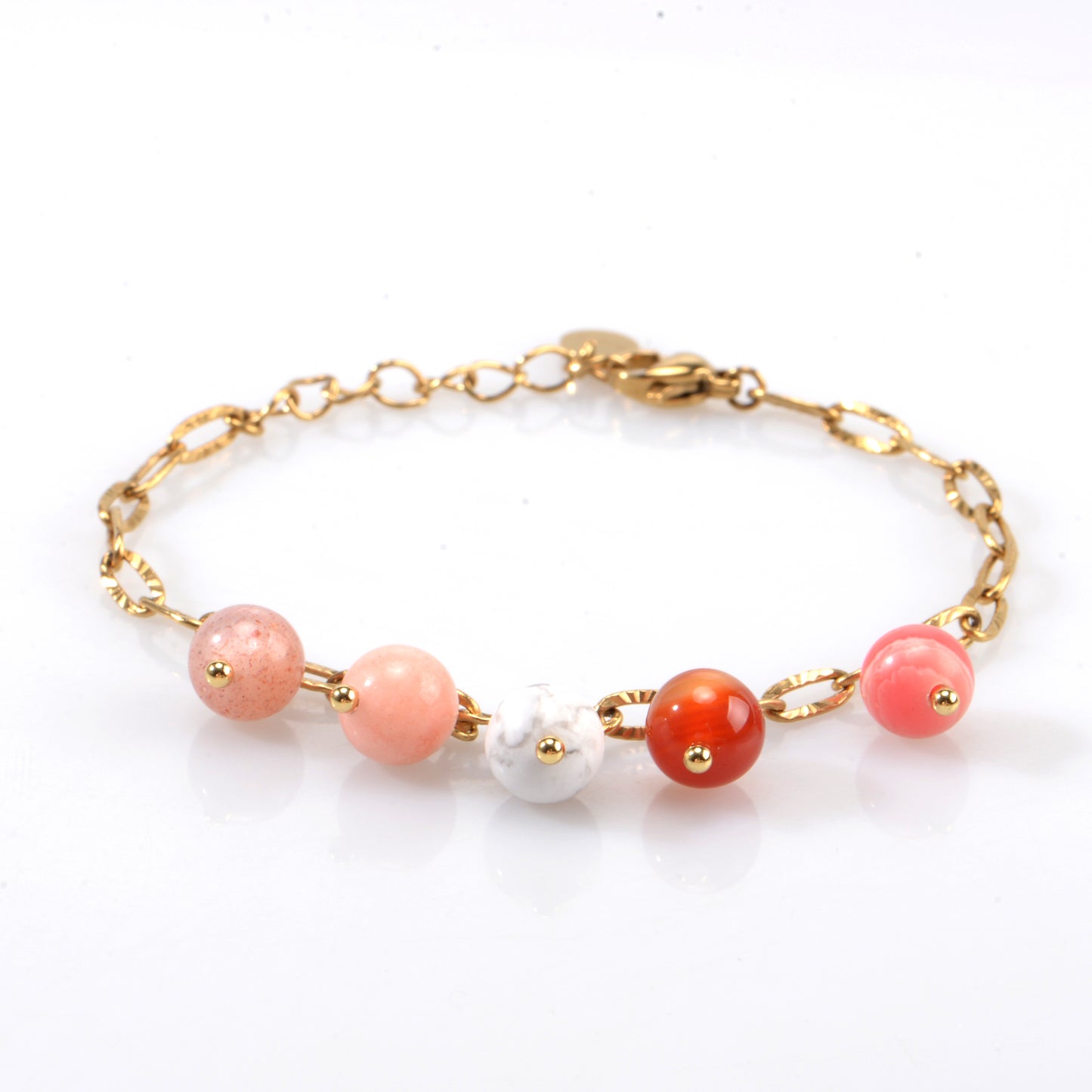 Nature stone extension stack bracelets