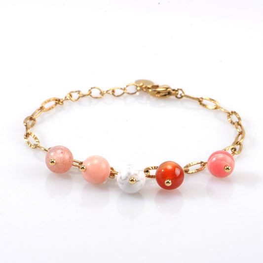 Nature stone extension stack bracelets