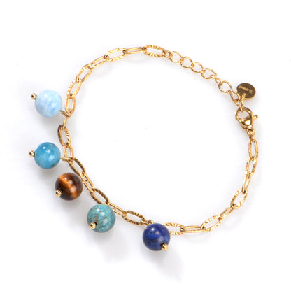 Nature stone extension stack bracelets