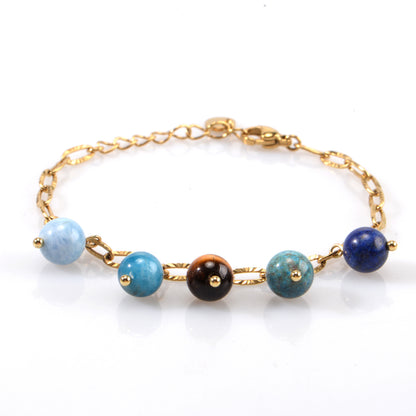 Nature stone extension stack bracelets
