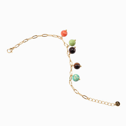 Nature stone extension stack bracelets