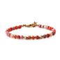 Oudisijewelry Beaded Bracelets Series Semi Precious Cylinder  Stainless Steel Handmade Colorful Natural Stone Beads Chain Bracelets