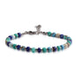 Oudisijewelry Beaded Bracelets Series Semi Precious Cylinder  Stainless Steel Handmade Colorful Natural Stone Beads Chain Bracelets