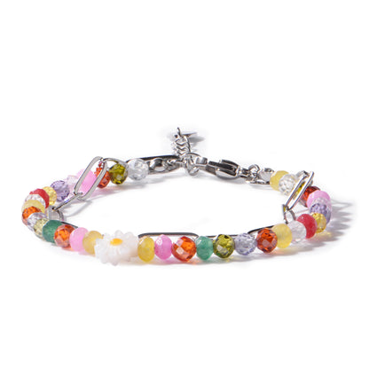 Oudisijewelry Women Zircon Adjustable Charm String Braided Boho Seed Beads