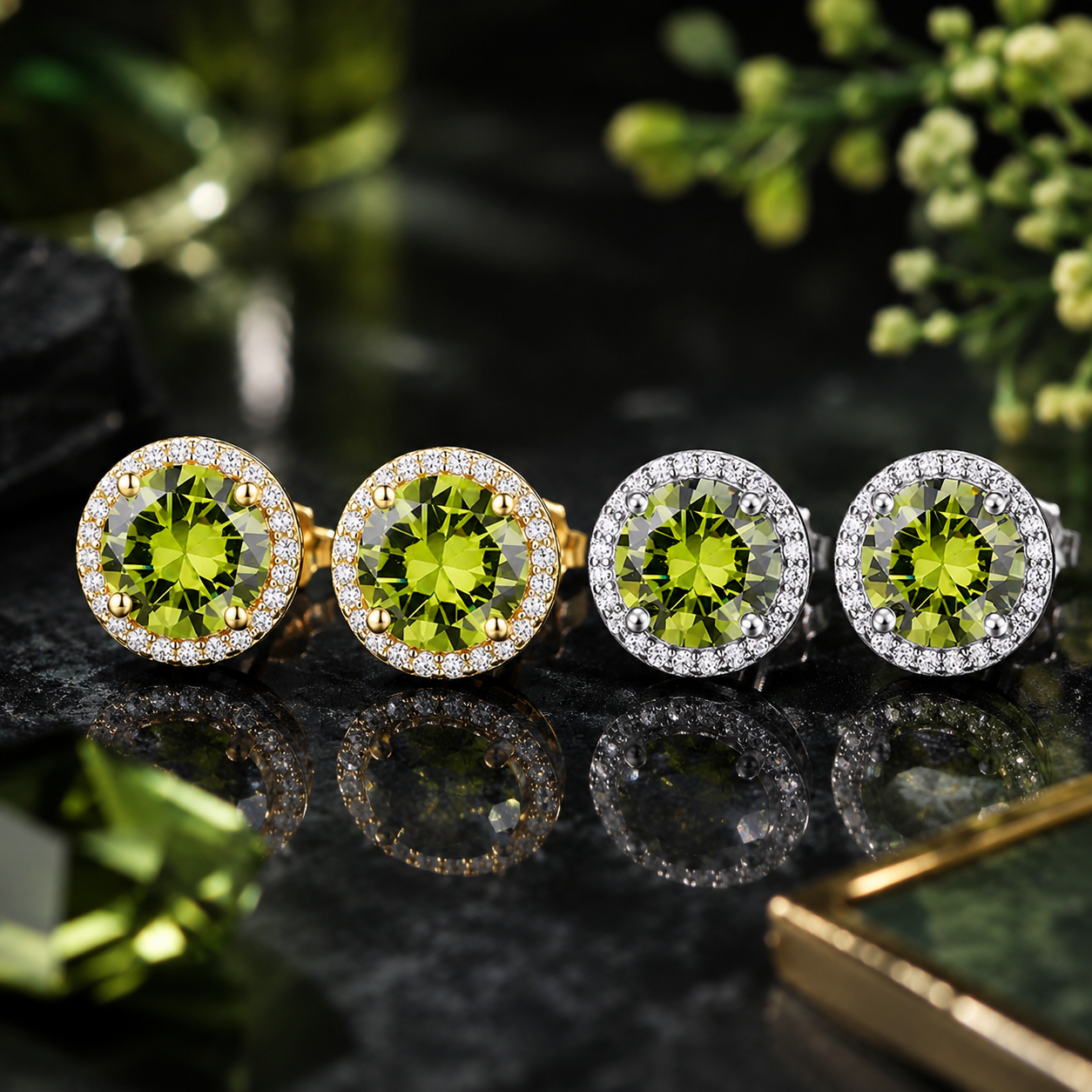 Classic 925 Silver & Zircon Stud Earrings (1–4 Carat) – Unisex Style