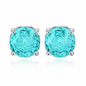 2.5CT Rose Cut Cubic Zirconia Stud Earrings 925 Sterling Silver  Four Prong Solitaire CZ Earrings For Women  Jewelry Gift