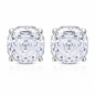 2.5CT Rose Cut Cubic Zirconia Stud Earrings 925 Sterling Silver  Four Prong Solitaire CZ Earrings For Women  Jewelry Gift