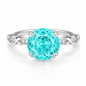 Rose Cut S925 Sterling Silver Statement Ring for Women Cubic Zirconia Dainty Jewelry Gift For Women
