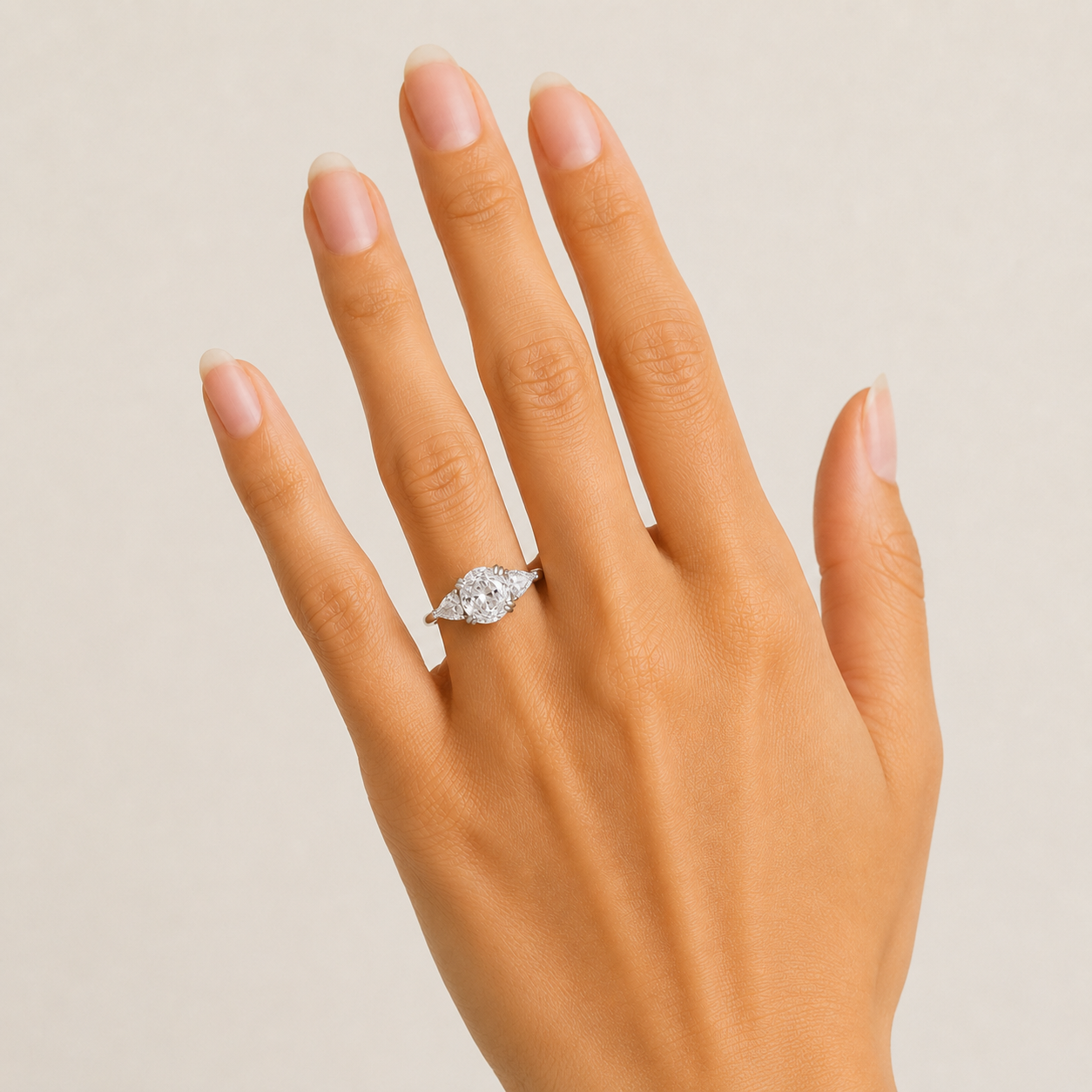 4.0 Carat Lavender Ice Flower Cut Ring for Women – S925 Sterling Silver Statement Ring