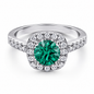 925 Sterling Silver Halo Zirconia Ring – Elegant Engagement Promise Ring