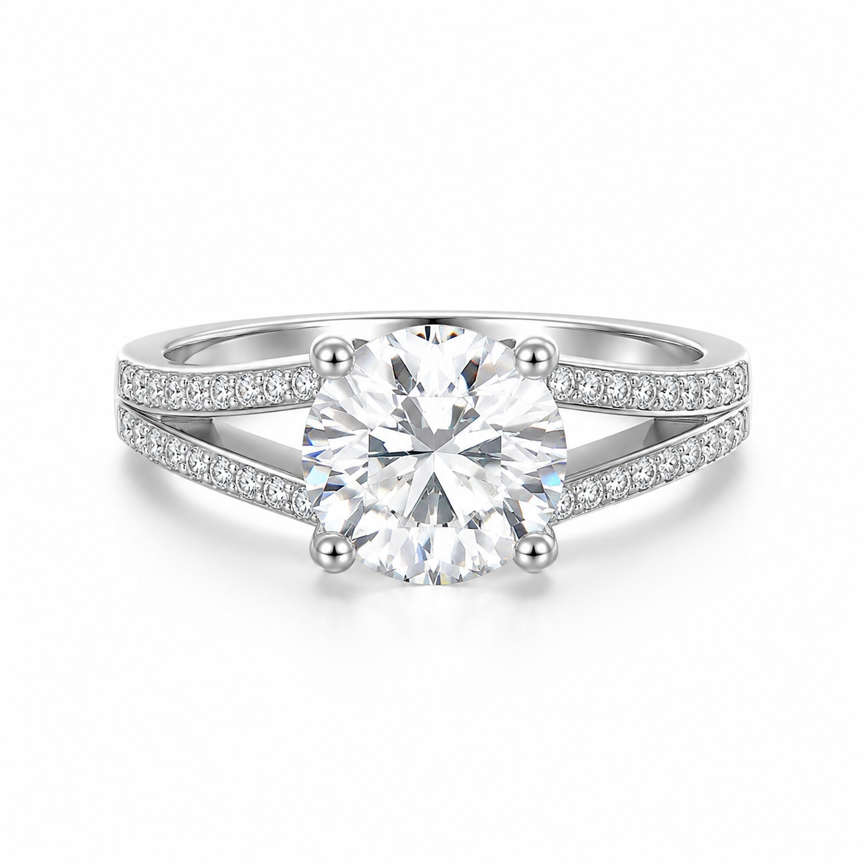 Elegant 925 Sterling Silver 3 Carat Zirconia Ring – 9mm Statement Engagement Ring