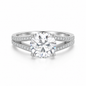 Elegant 925 Sterling Silver 3 Carat Zirconia Ring – 9mm Statement Engagement Ring