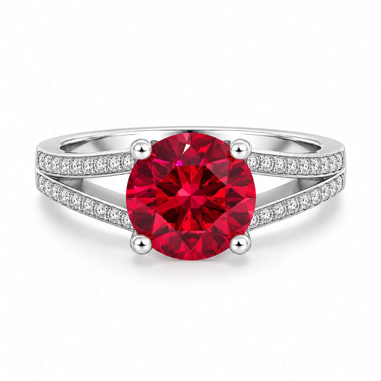 Elegant 925 Sterling Silver 3 Carat Zirconia Ring – 9mm Statement Engagement Ring