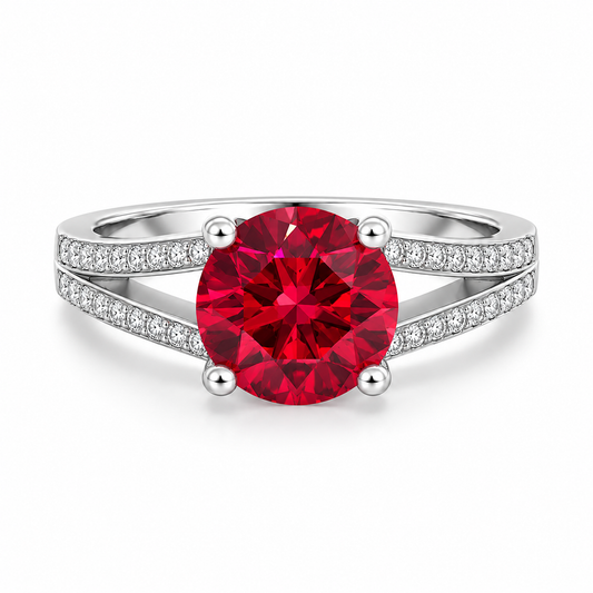 Elegant 925 Sterling Silver 3 Carat Zirconia Ring – 9mm Statement Engagement Ring