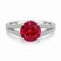 Elegant 925 Sterling Silver 3 Carat Zirconia Ring – 9mm Statement Engagement Ring