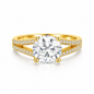 Elegant 925 Sterling Silver 3 Carat Zirconia Ring – 9mm Statement Engagement Ring