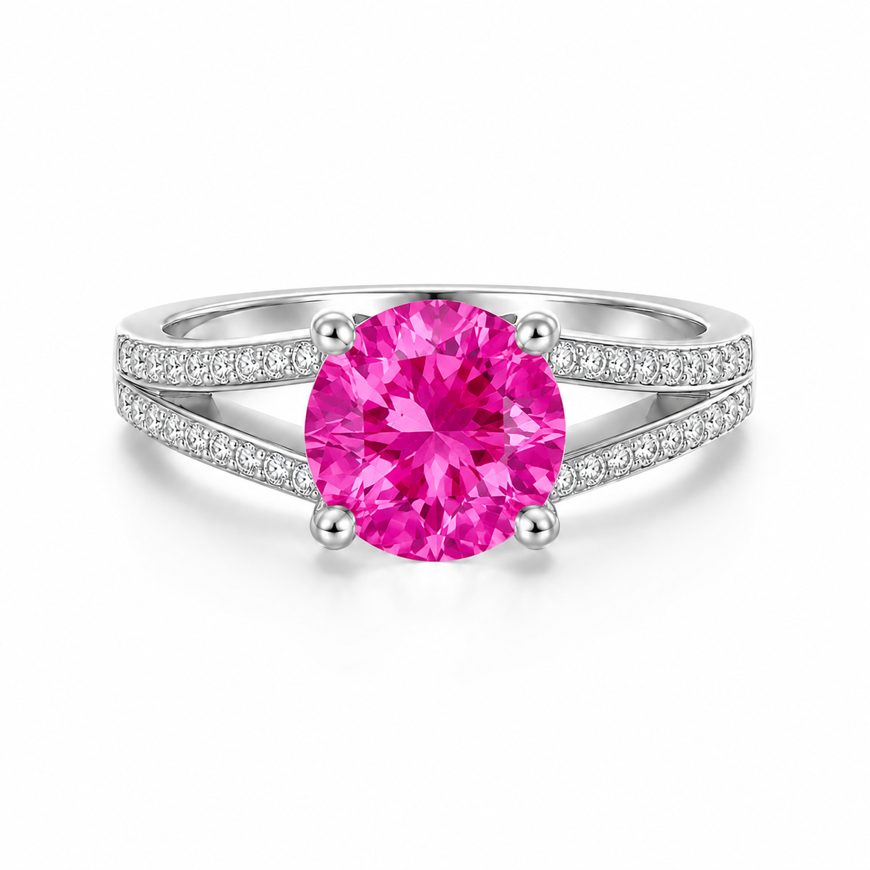 Elegant 925 Sterling Silver 3 Carat Zirconia Ring – 9mm Statement Engagement Ring