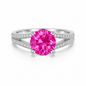 Elegant 925 Sterling Silver 3 Carat Zirconia Ring – 9mm Statement Engagement Ring