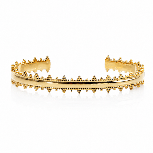 18K Gold Plated Stainless Steel  Cuff Bangles – Waterproof, Hypoallergenic & Tarnish Resistant