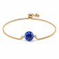 Women's Fine Jewelry Stainless Steel 18K Gold-Plated Natural Stone Adjustable Bracelet