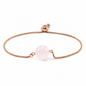 Women's Fine Jewelry Stainless Steel 18K Gold-Plated Natural Stone Adjustable Bracelet
