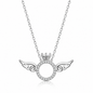 Sparkling CZ Angel Wing Necklace – 925 Sterling Silver Gift for Her