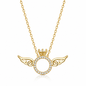 Sparkling CZ Angel Wing Necklace – 925 Sterling Silver Gift for Her
