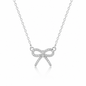 Sparkling Cubic Zirconia Bow Necklace – 18K Gold Plated 925 Sterling Silver