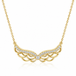 Elegant Angel Wing Necklace for Women – 925 Sterling Silver Cubic Zirconia Pendant