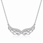 Elegant Angel Wing Necklace for Women – 925 Sterling Silver Cubic Zirconia Pendant