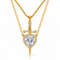 925 Sterling Silver Heart & Sword Layered Necklace for Women – Romantic Gothic Pendant Jewelry Gift